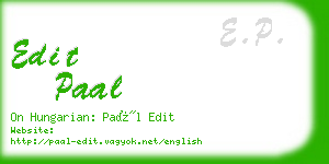 edit paal business card